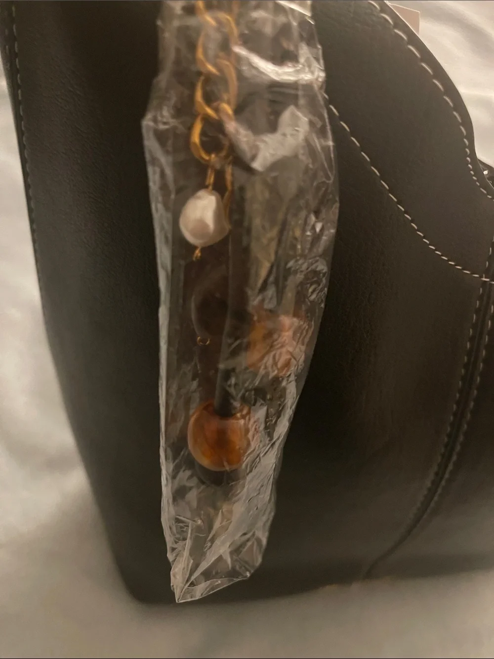 Steve Madden Black Vegan Leather Hobo Bag